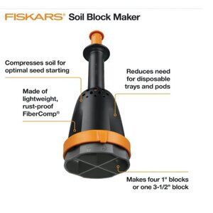 New Fiskars Soil Block Maker – Eco Tool for Perfect Seed Starts, No Trays Needed